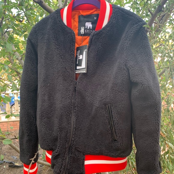 American Stitch Jackets & Blazers - Faux Fur-Trim Bomber Jacket
